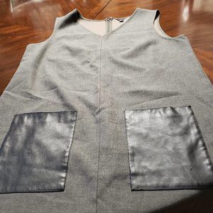 Vintage gray Ann Taylor sleeveless sheath dress